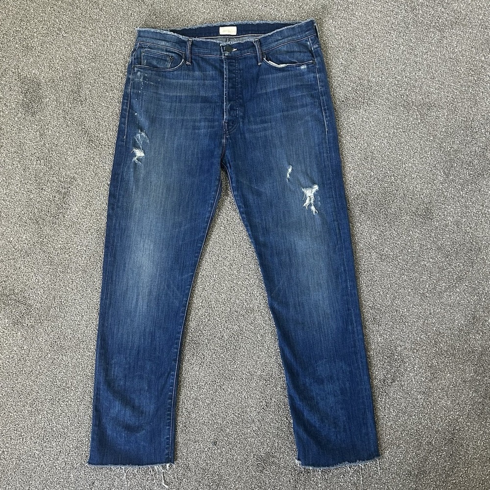 Mother Double Fray Vagabond Jeans in Take the Edge Off -Women's 30- Stretch EUC
